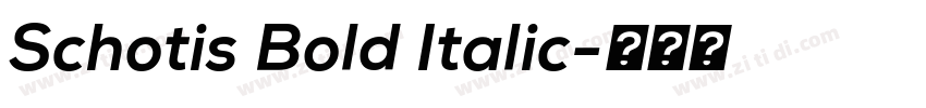 Schotis Bold Italic字体转换